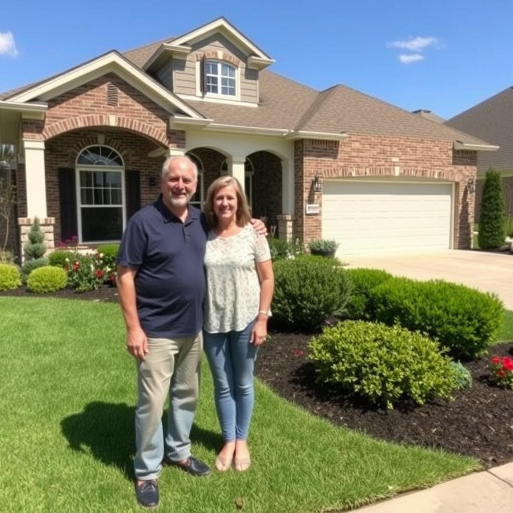 Satisfied landscape client in Friendswood Texas Satisfied landscape client in Friendswood Texas