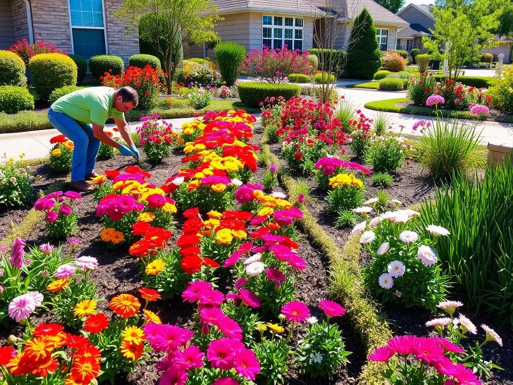 Seasonal flower bed maintenance in Friendswood Texas Seasonal flower bed maintenance in Friendswood Texas
