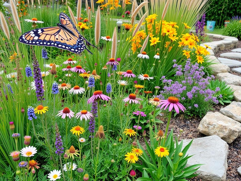 Native plant garden as part of landscaping design in Pearland 77581 Native plant garden as part of landscaping design in Pearland 77581