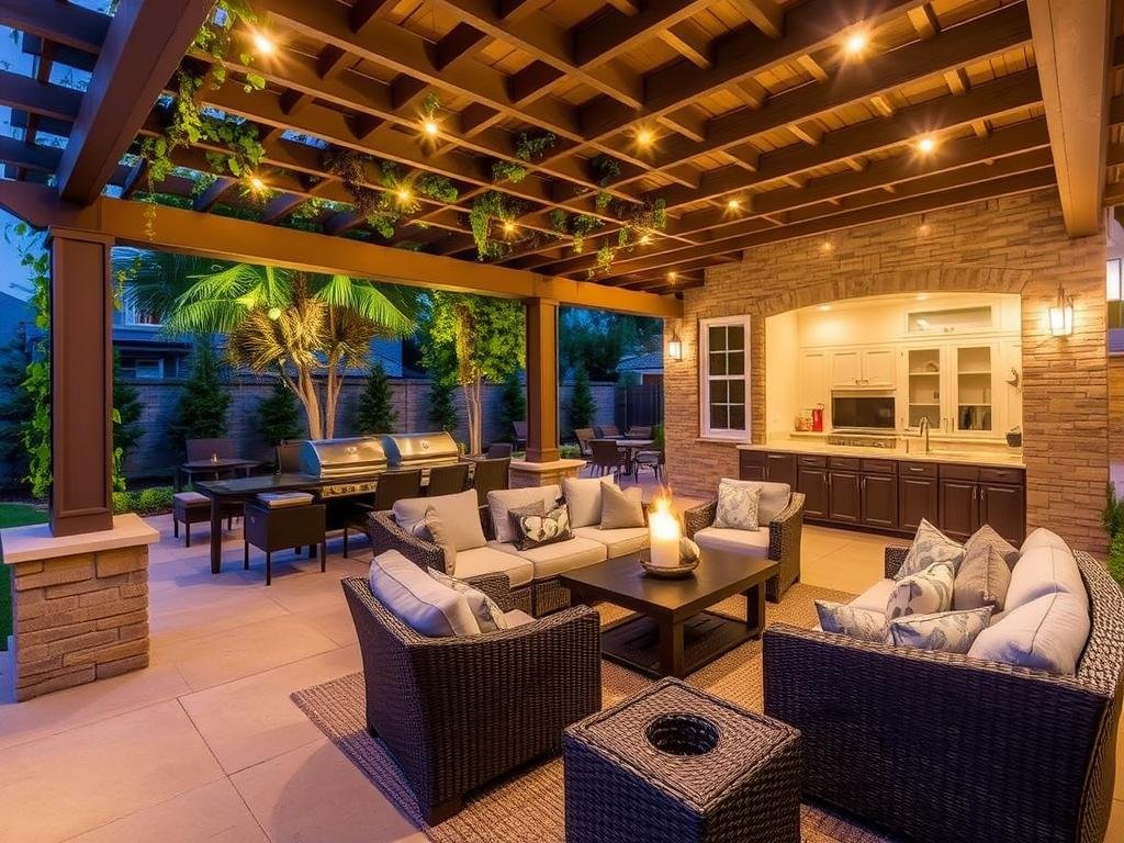 Outdoor living space as part of garden landscaping design in Pearland 77581 Outdoor living space as part of garden landscaping design in Pearland 77581