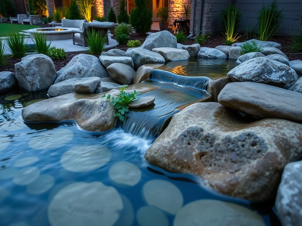 Water feature in garden landscaping design in Pearland 77581 Water feature in garden landscaping design in Pearland 77581